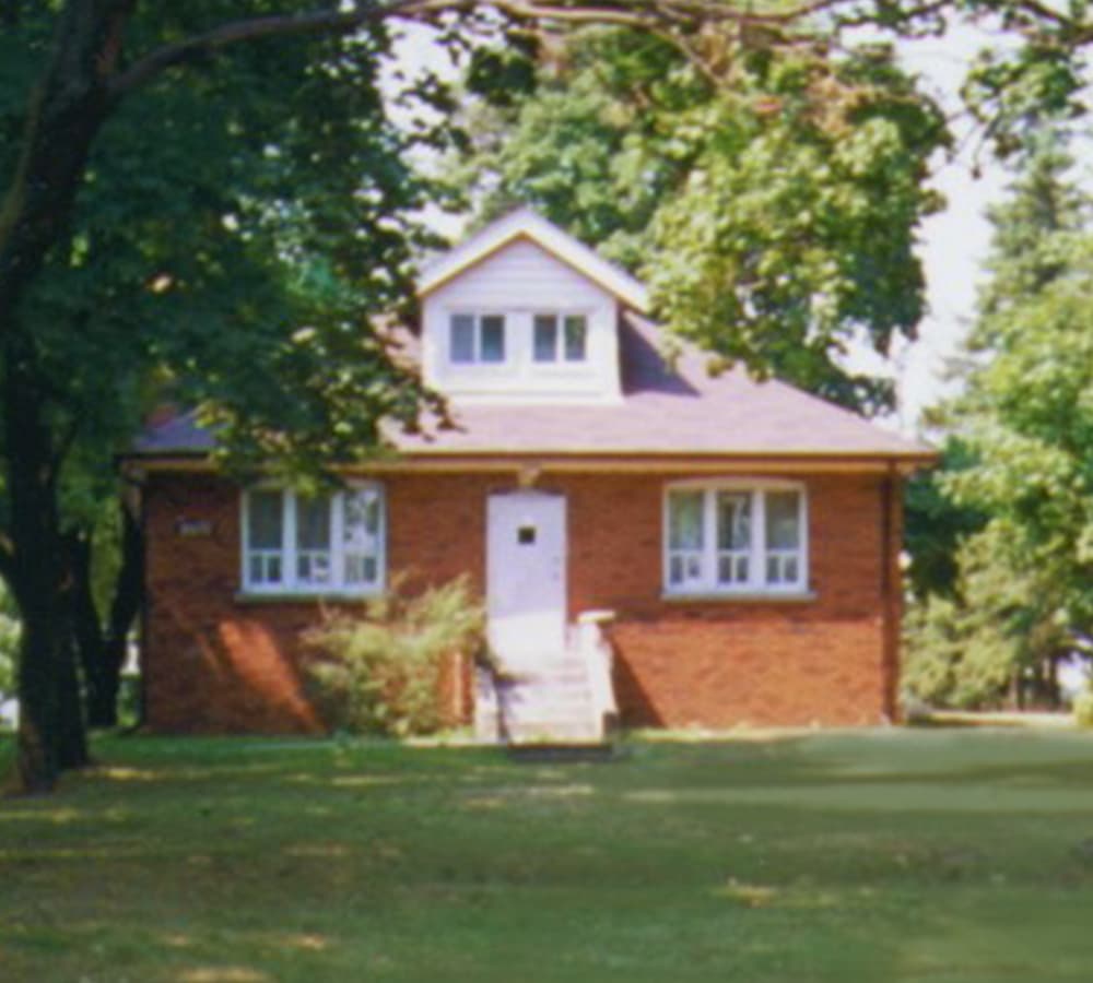 The front view of a small house